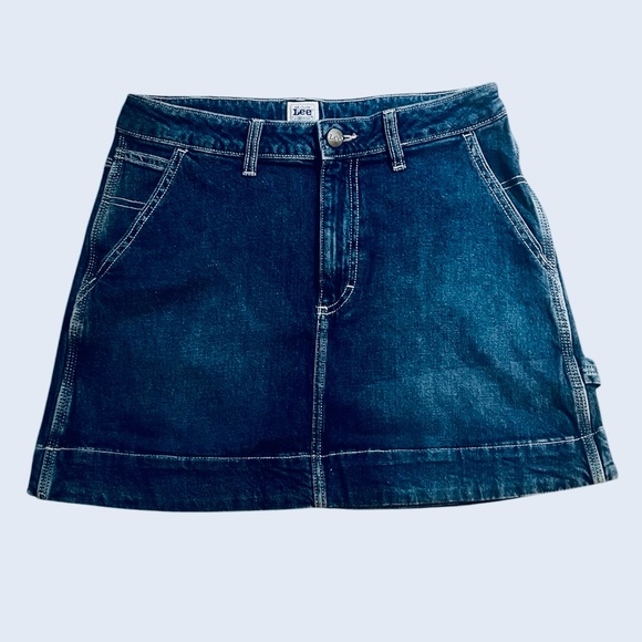 Lee Dresses & Skirts - Lee VTG Mini Denim Cargo Jean Skirt